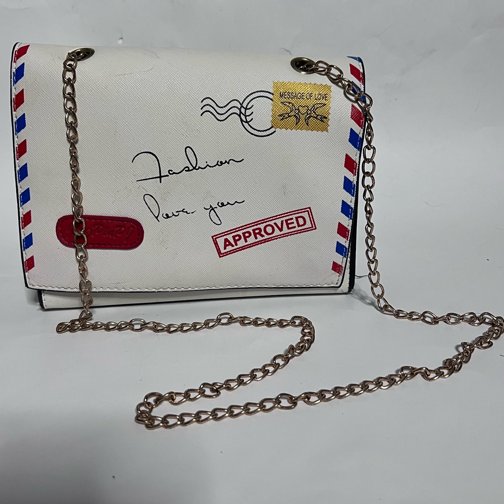 Envelope Pattern Flap Bag